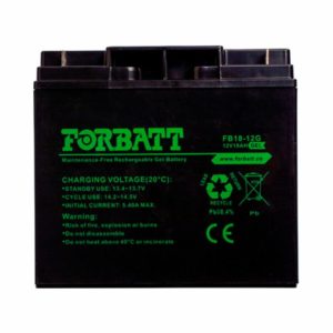 BATTERY – 18/AH RECHARGEABLE 12V GEL