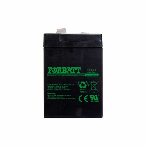 FORBATT BATTERY – 4.5/AH RECHARGEABLE 6V